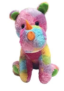 Hippopotamus rainbow plush stuffed animal